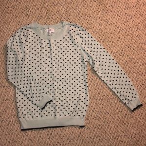 Mint Green/Light Blue Heart Sweater